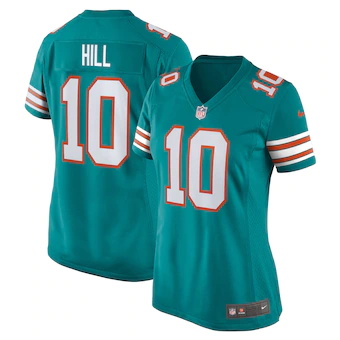 womens nike tyreek hill aqua miami dolphins alternate game 